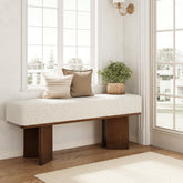 Tribesigns Banc de rangement, Étagère à chaussures de 120 cm Tabouret de lit avec coussin 3