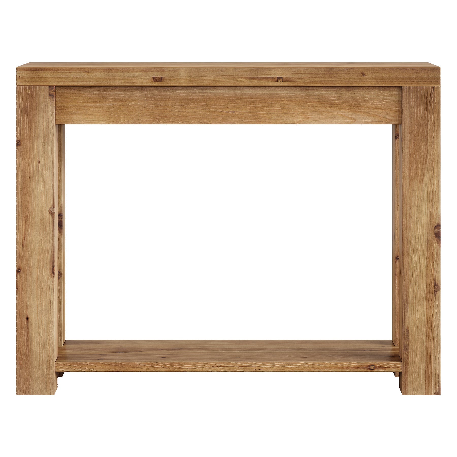Tribesigns Console de style campagnard en bois massif de 110 cm, Table d'appoint étroite pour salon et entrée