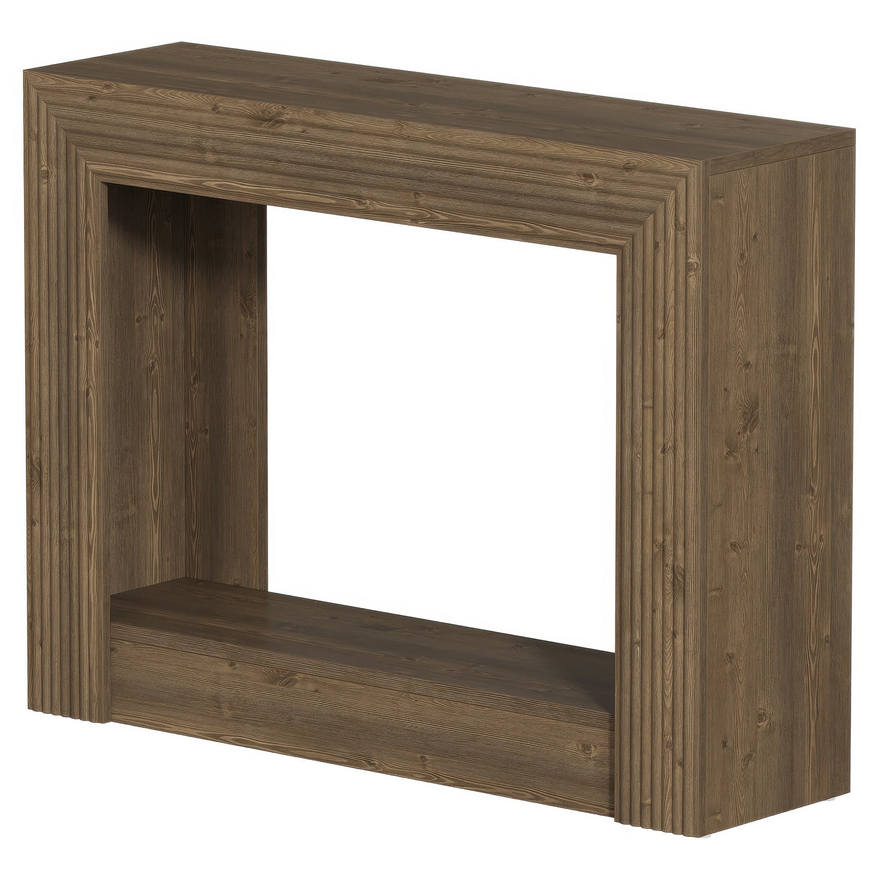 Tribesigns Console de style campagnard de 105 cm avec rangement, Table d'appoint étroite à 2 niveaux