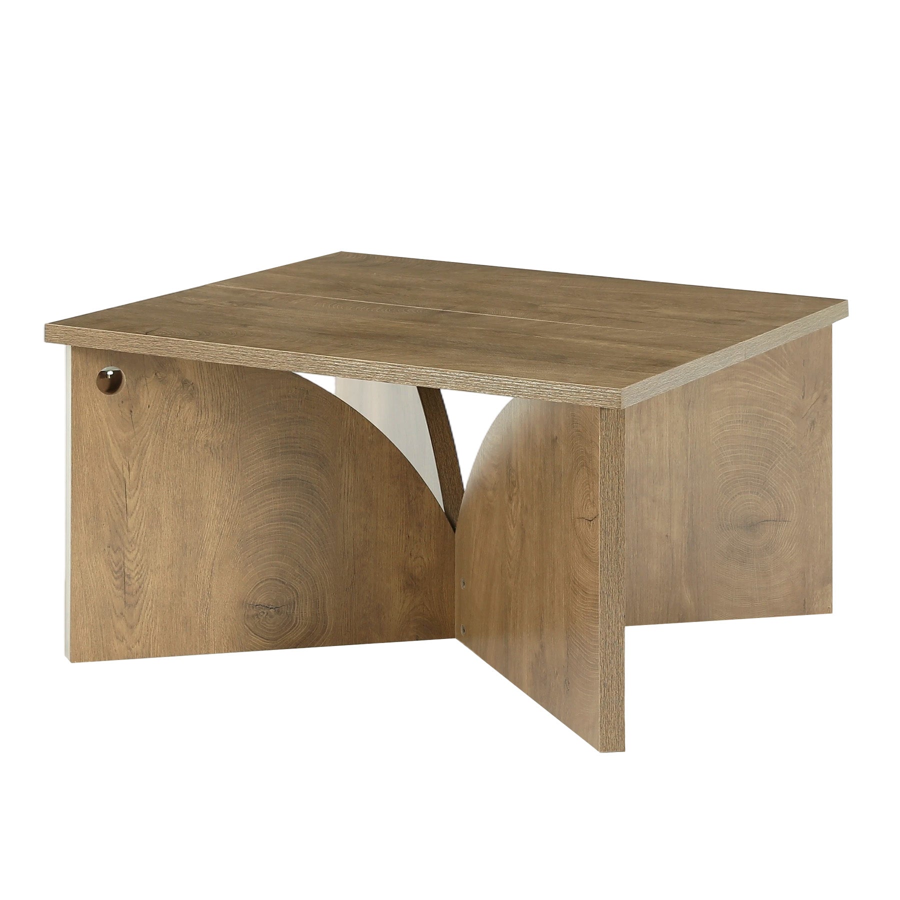 Tribesigns Petite table basse carrée (80 cm), Table d'appoint style ferme avec base robuste