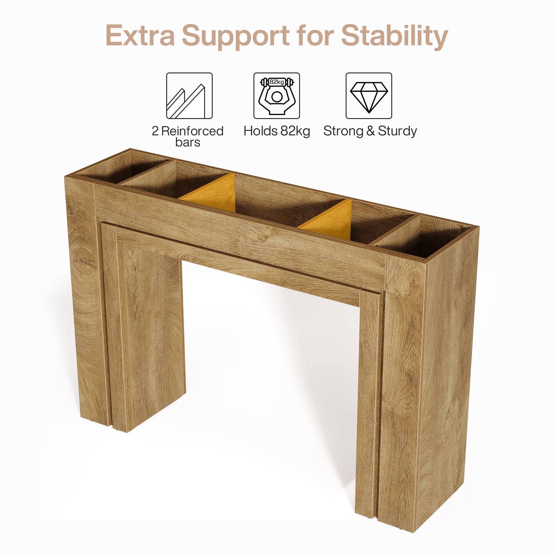 Tribesigns Console étroite (105 cm), Table d'entrée moderne avec piètement double solide