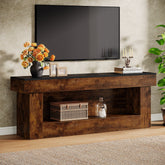 Meuble TV bas 160 cm avec espace de rangement, Meuble TV moderne pour téléviseurs de 60 à 70 pouces 3