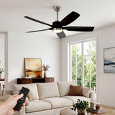 Tribesigns Ventilateur de plafond avec éclairage, Ventilateur de plafond LED avec télécommande moteur CC réversible 5 pales 3