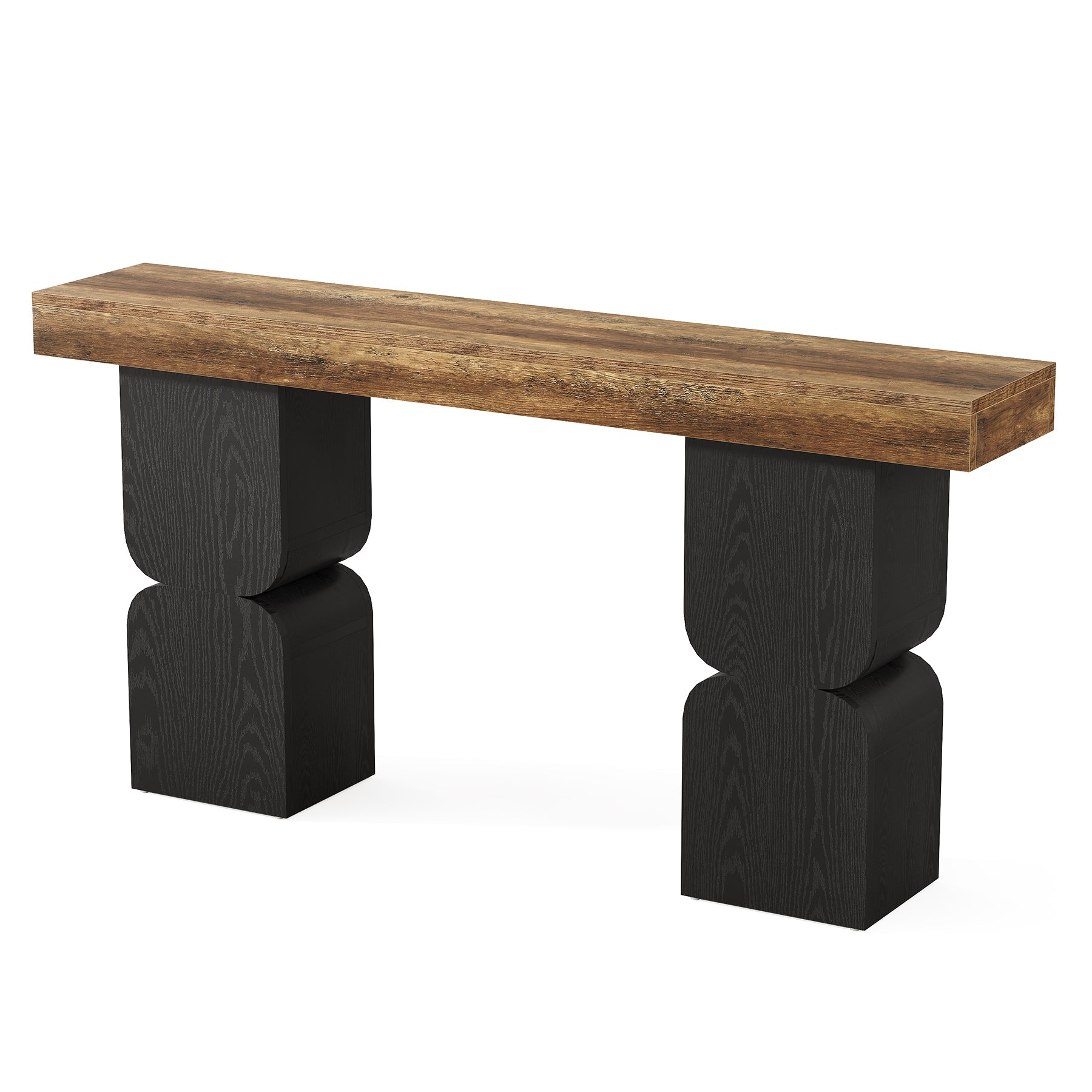 Tribesigns Console de 160 cm, Table d'appoint moderne à placer derrière le canapé avec un design color-block