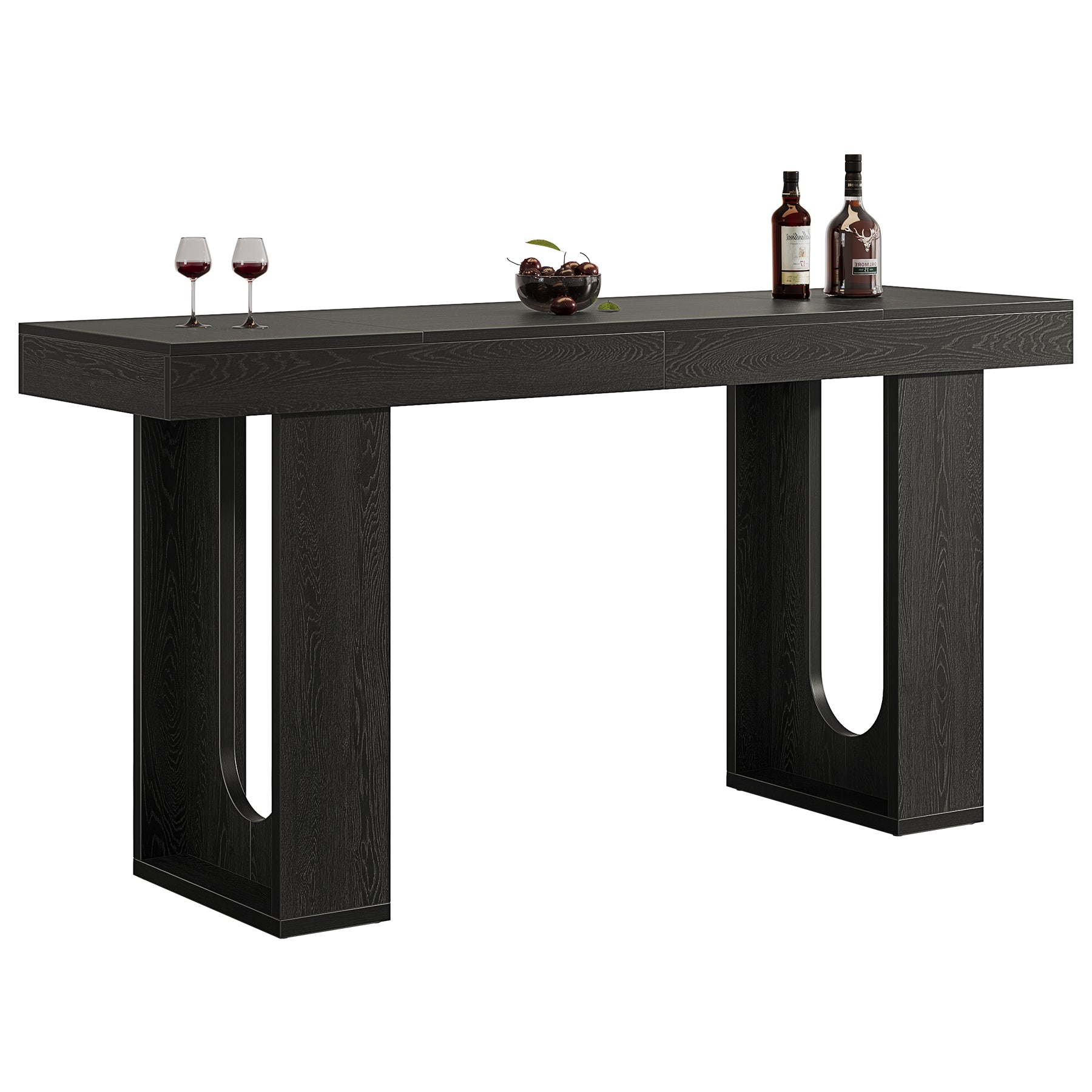 Tribesigns Table de bar haute 180 cm, Table de comptoir moderne à hauteur de travail Comptoir de cuisine rectangulaire avec pieds robustes