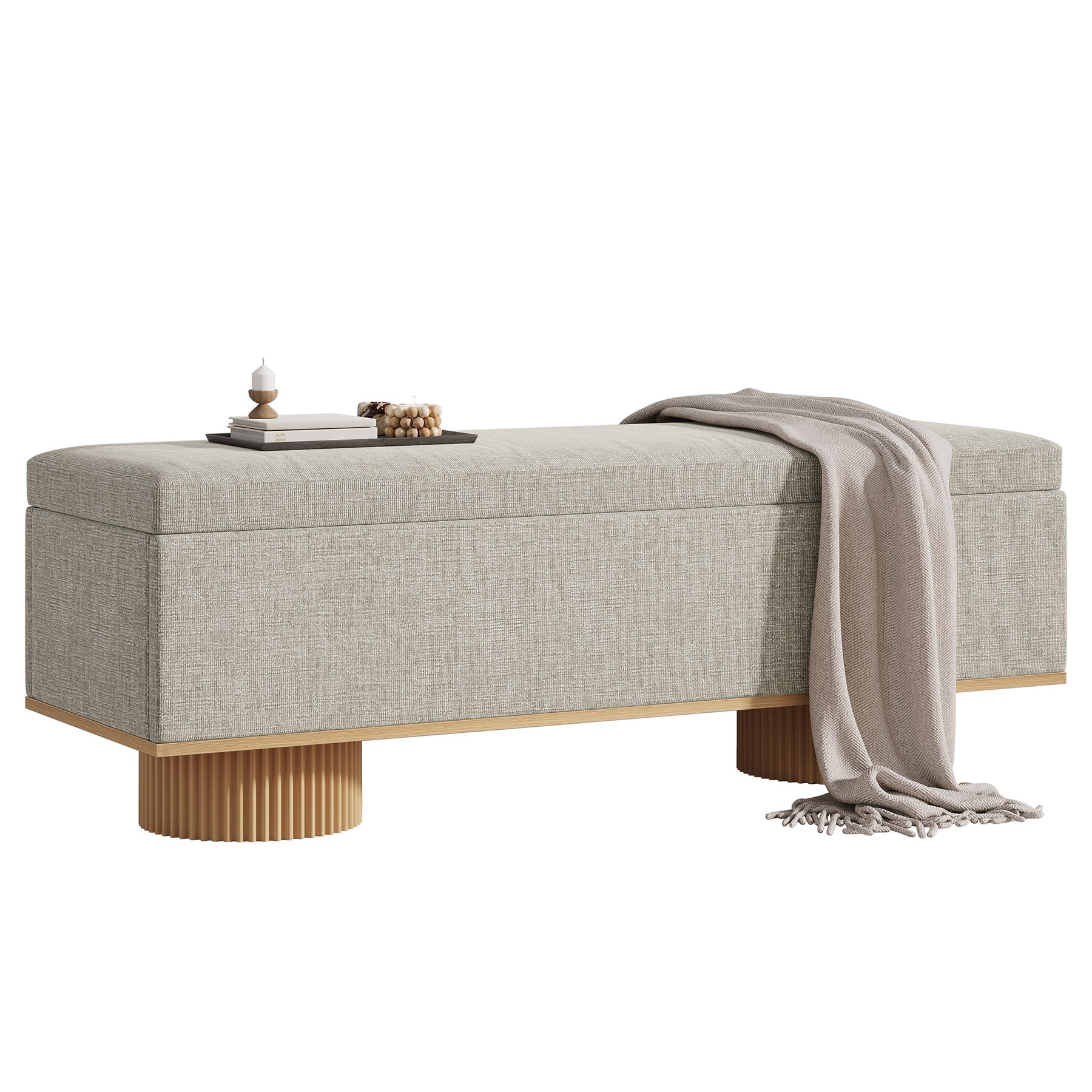 Banc à chaussures de 128 cm, Banc d'entrée rembourré avec rangement pliable
