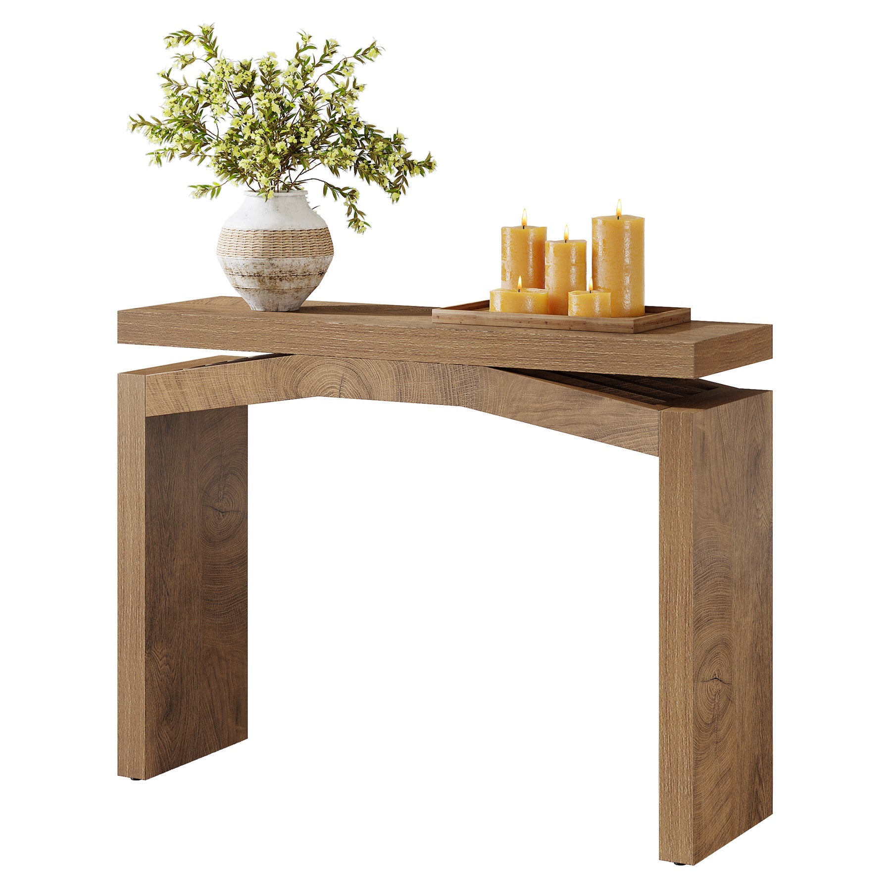Tribesigns Table console étroite de 100 cm, Table d'entrée de style ferme au design moderne