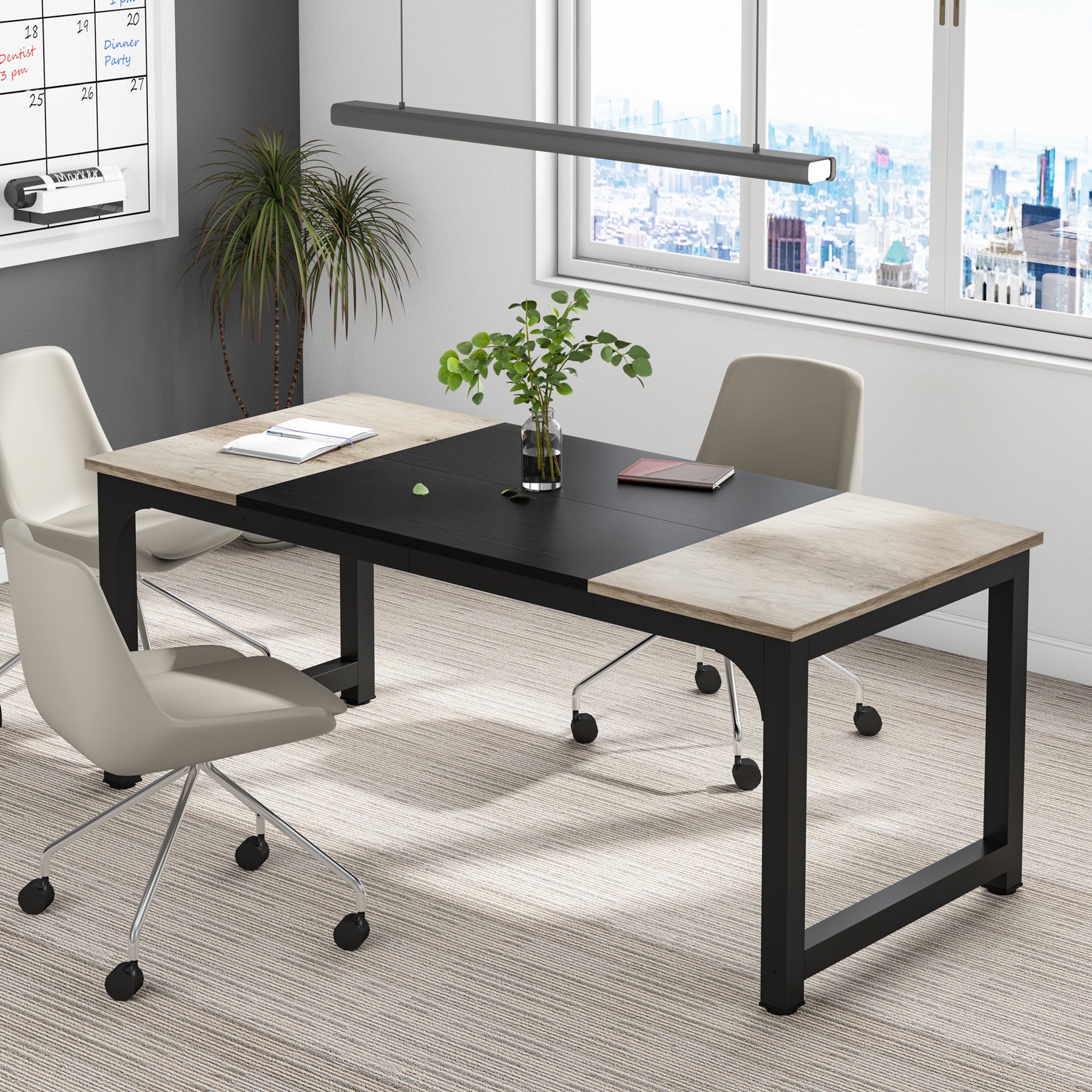 Tribesigns Bureau pour ordinateur, Bureau télétravail Mobilier de bureau design