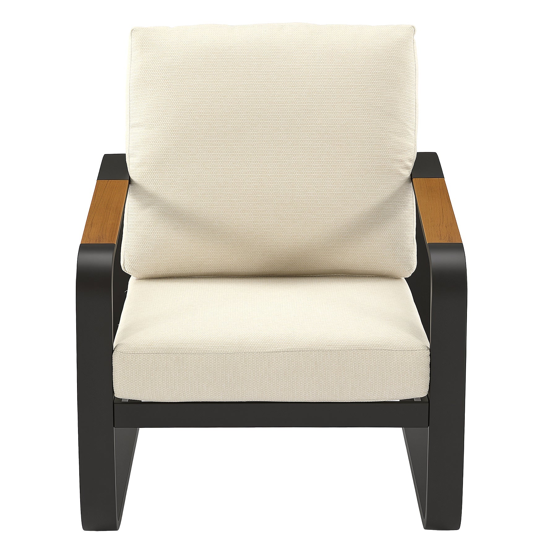 Tribesigns Fauteuil de jardin avec coussins, Chaise de patio en aluminium pour balcon ou jardin