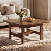 Tribesigns Table basse carrée 79 cm, Table de salon avec pieds robustes et grand plateau 3