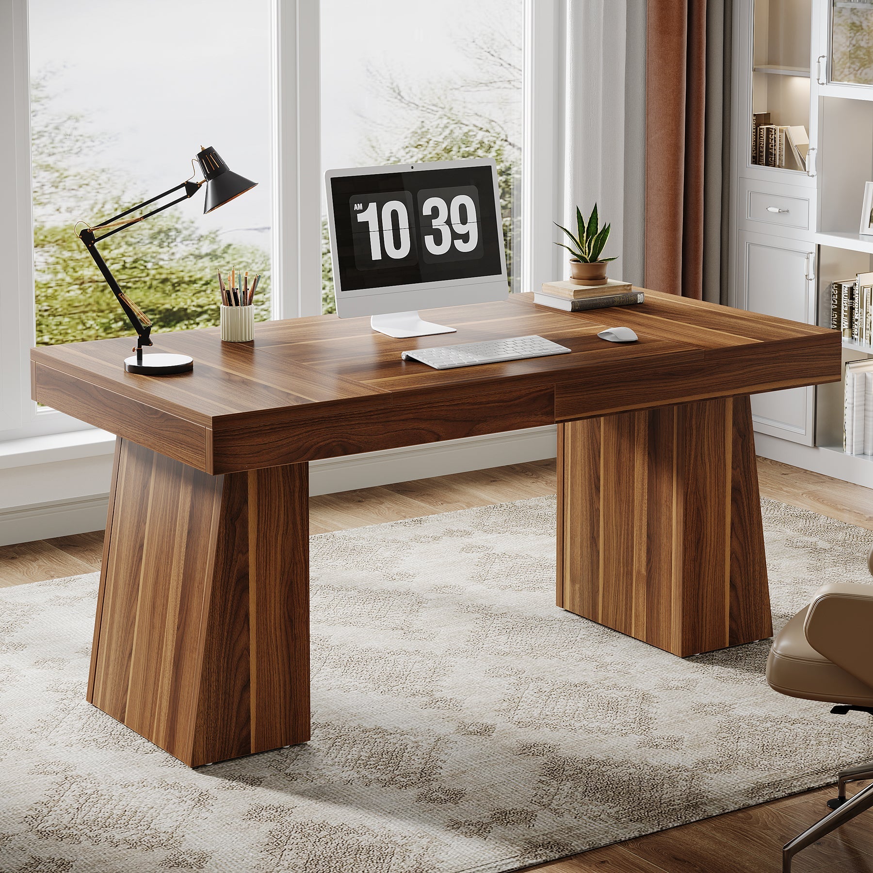 Tribesigns Bureau de direction 140 cm, Bureau d'ordinateur pour la maison