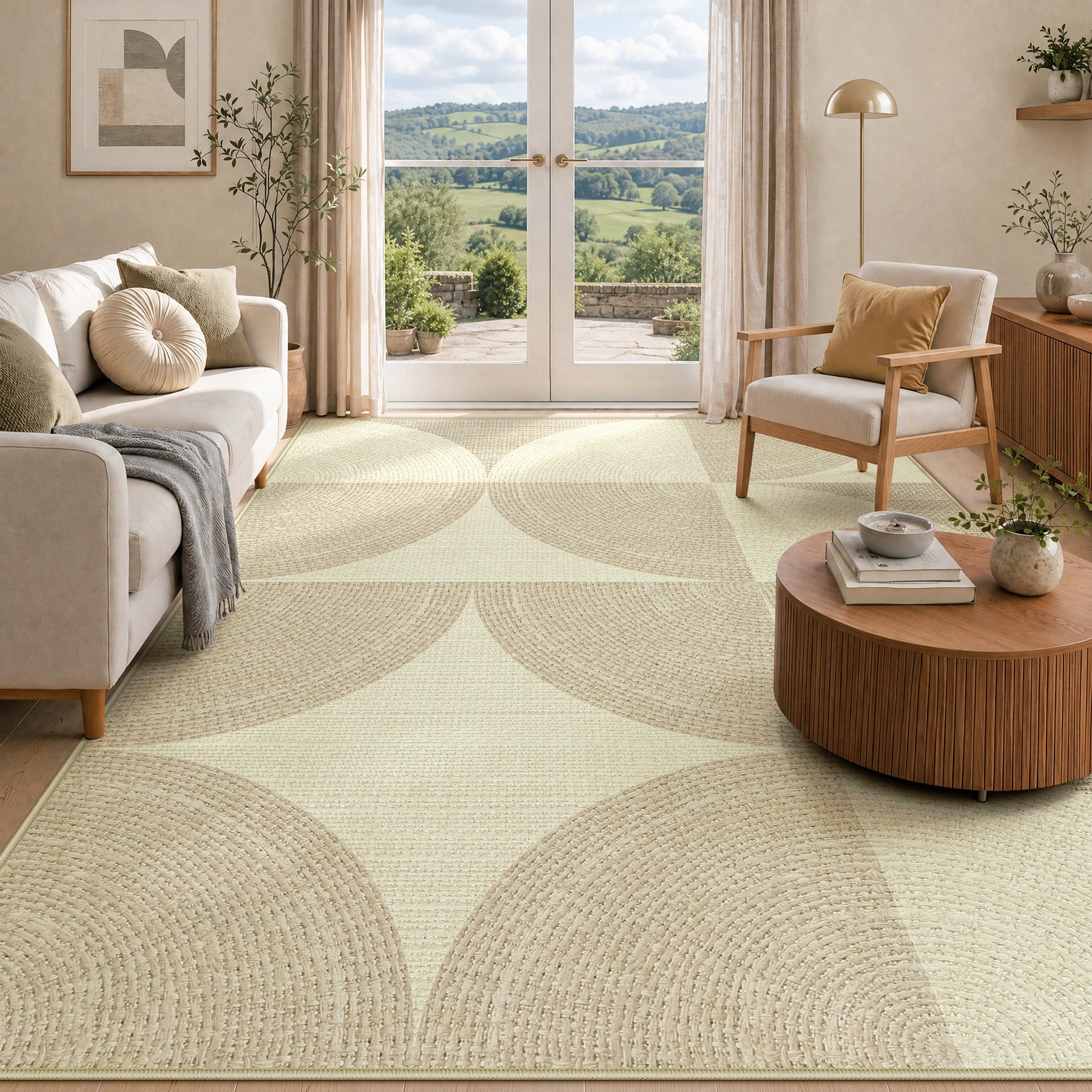 Tribesigns Tapis géométrique 160 x 230cm 200 x 300 cm, Tapis moderne minimaliste à poils courts