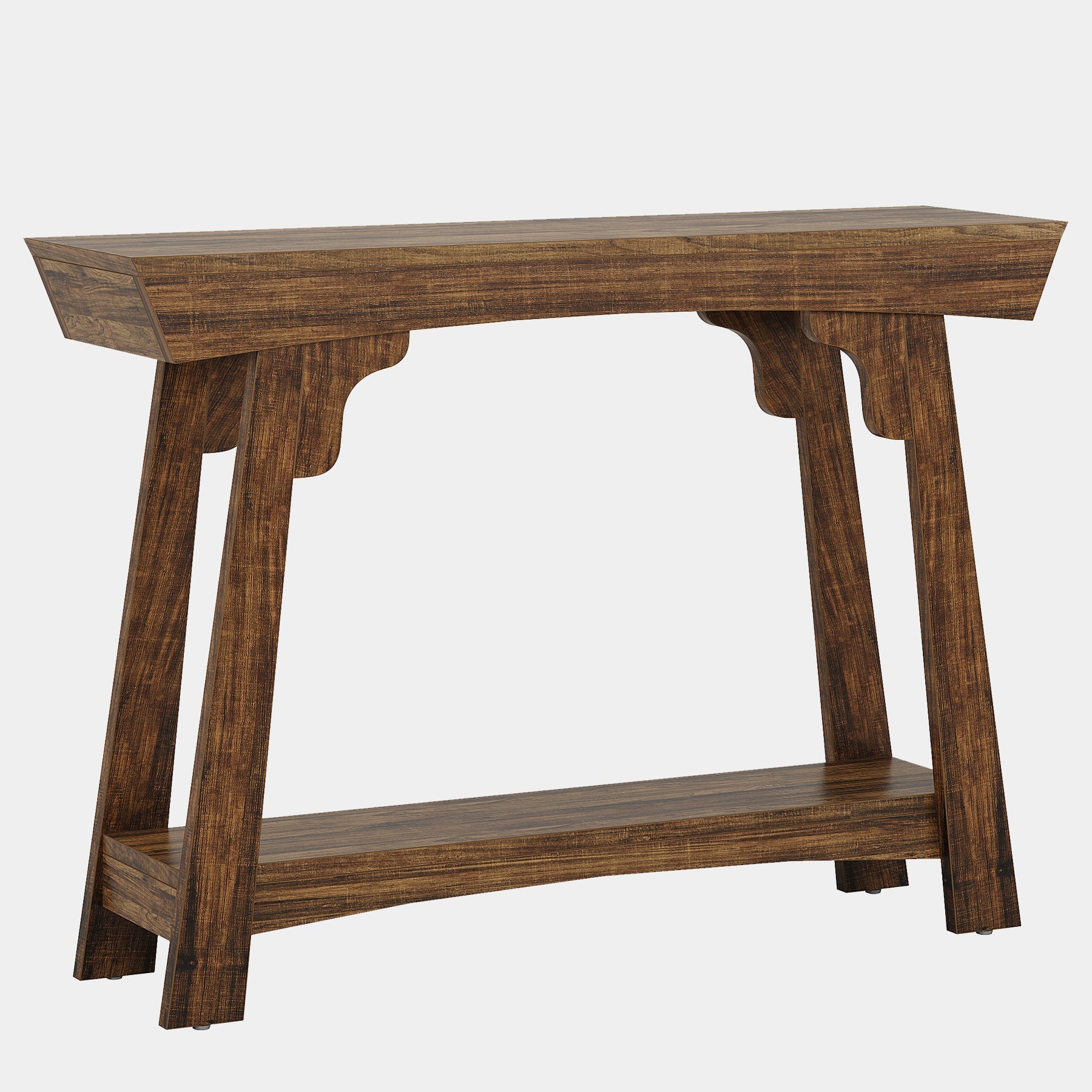 Tribesigns Table console, Table d'entrée étroite à 2 niveaux avec étagère