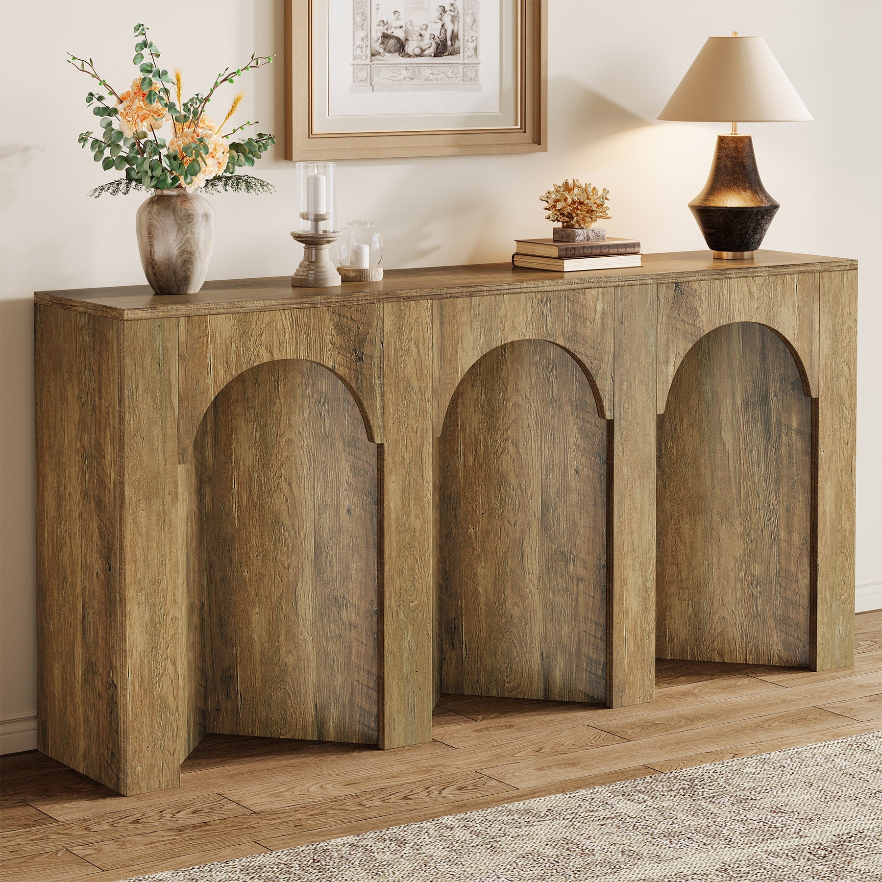 Tribesigns Console 160 cm, Table d'entrée étroite pour couloir