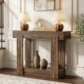 Console de 105 cm avec étagère, Table d'entrée étroite style campagne pour l'entrée et le salon 3
