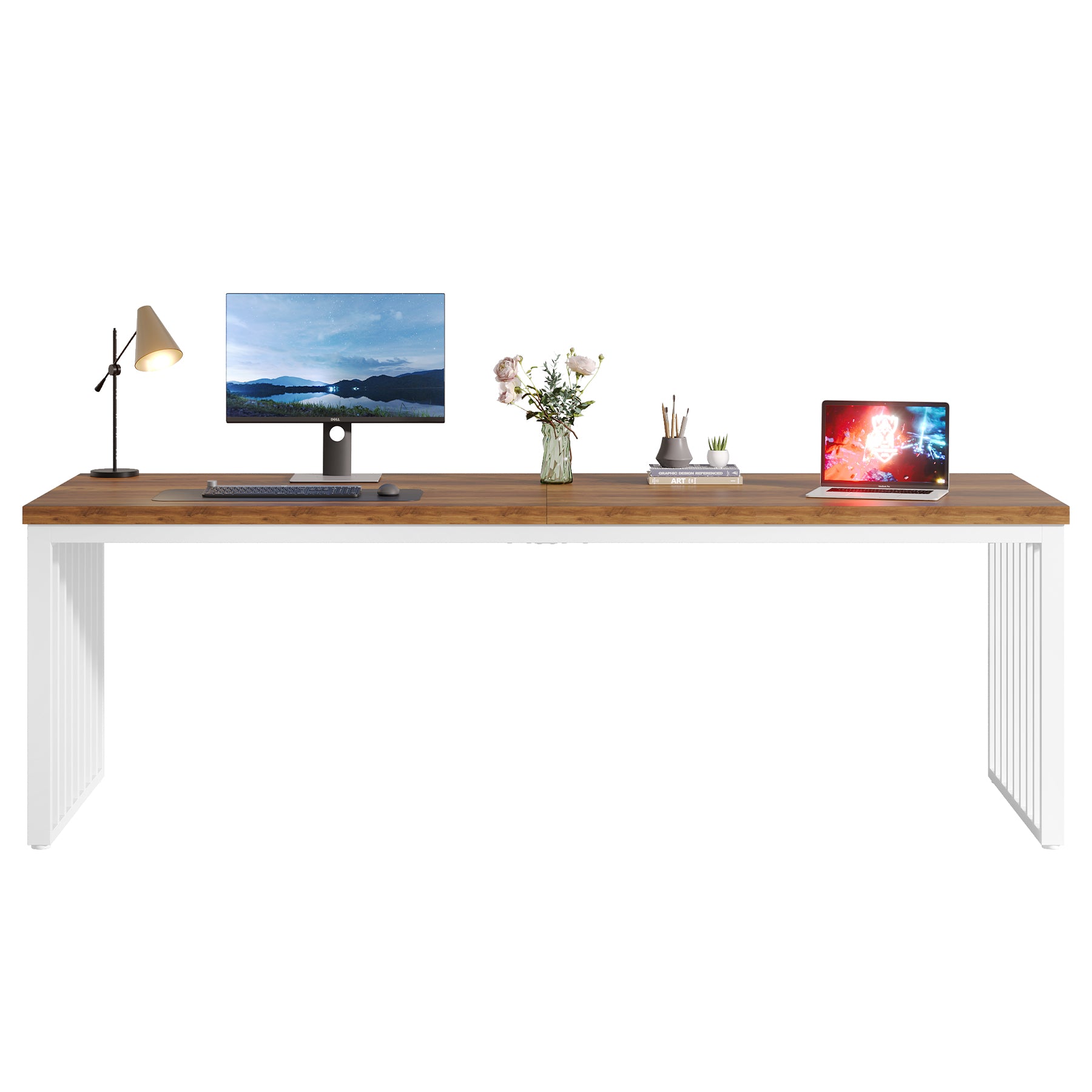 Tribesigns Bureau 180 cm, Bureau d'ordinateur Table de conférence