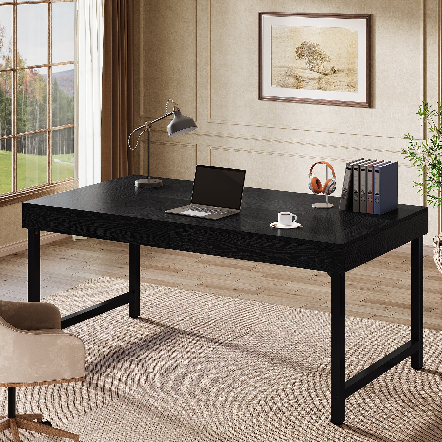 Tribesigns Bureau de direction de 140 cm, Bureau d'ordinateur simple pour le bureau à domicile