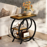 Tribesigns Table d'appoint étroite à 3 étagères, Table de chevet de style industriel avec structure en métal 3