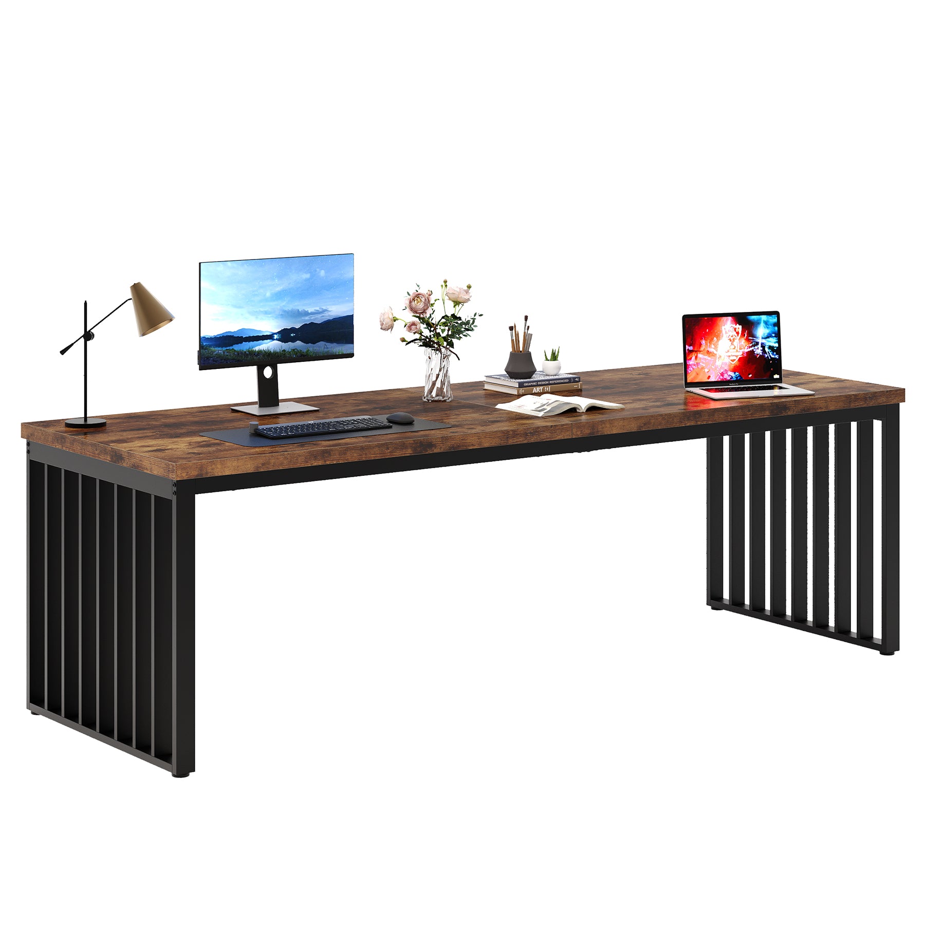 Tribesigns Bureau 180 cm, Bureau d'ordinateur Table de conférence