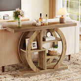 Tribesigns Table console à 4 niveaux, Table de canapé en bois Table d'entrée avec étagères 3