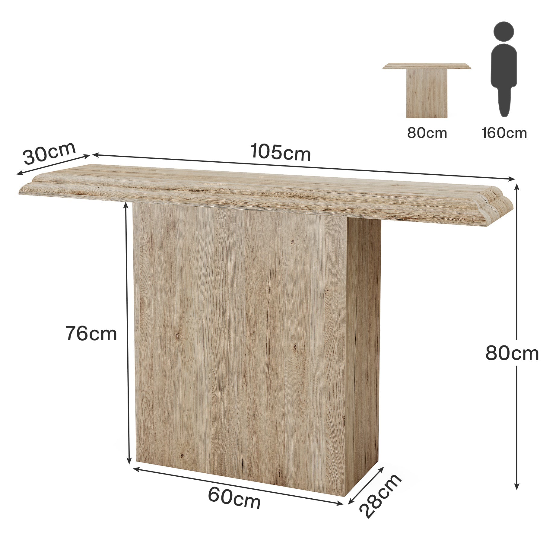 Tribesigns Table console 105 cm, Style ferme table d'entrée Table de canapé