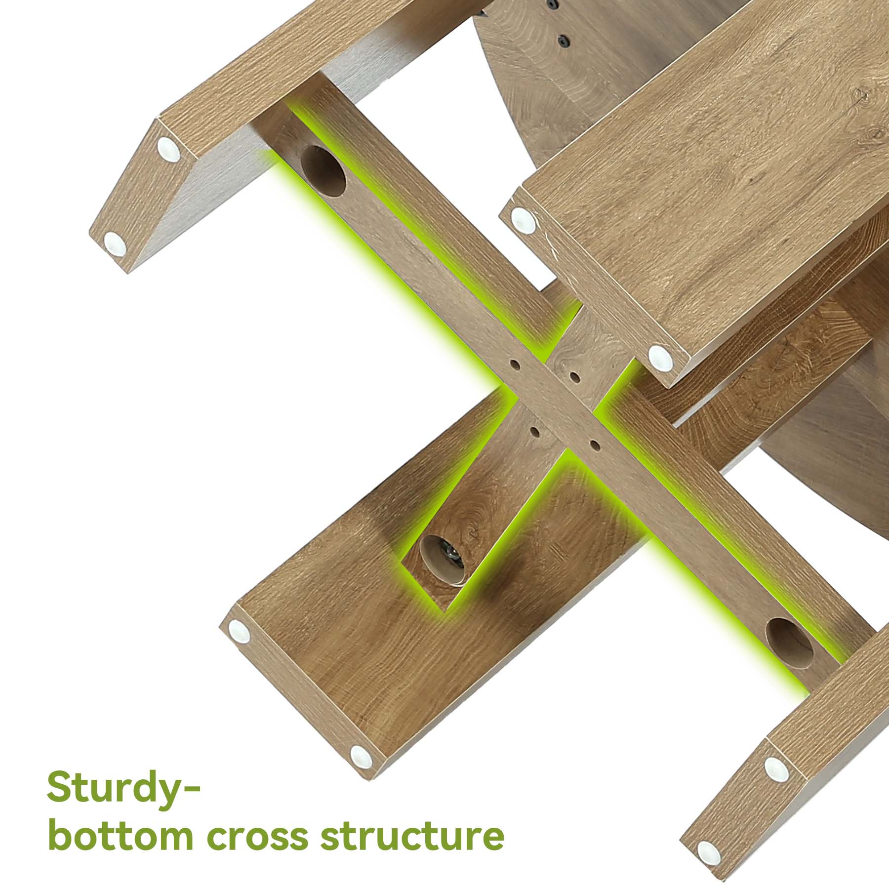 Tribesigns Table à manger ronde 120 cm pour 4 à 6 personnes, Table de cuisine moderne