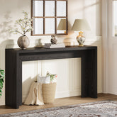 Table console rustique de 140 cm, Table de canapé de ferme Table d'entrée 3