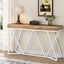 Tribesigns Table console en bois , Console d'entrée avec base en métal Unique Table Basse