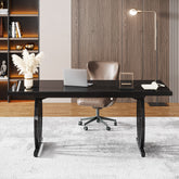 Tribesigns Bureau de direction, Bureau d'ordinateur moderne avec base géométrique en métal 3