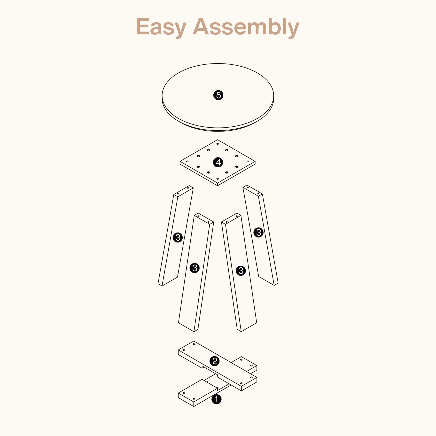 Tribesigns Table d'appoint ronde 50 cm, Table de chevet moderne blanche pour salon et chambre
