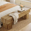 Tribesigns Banc de chambre extra long de 160 cm, Banc de ferme en bois pour chambre à coucher