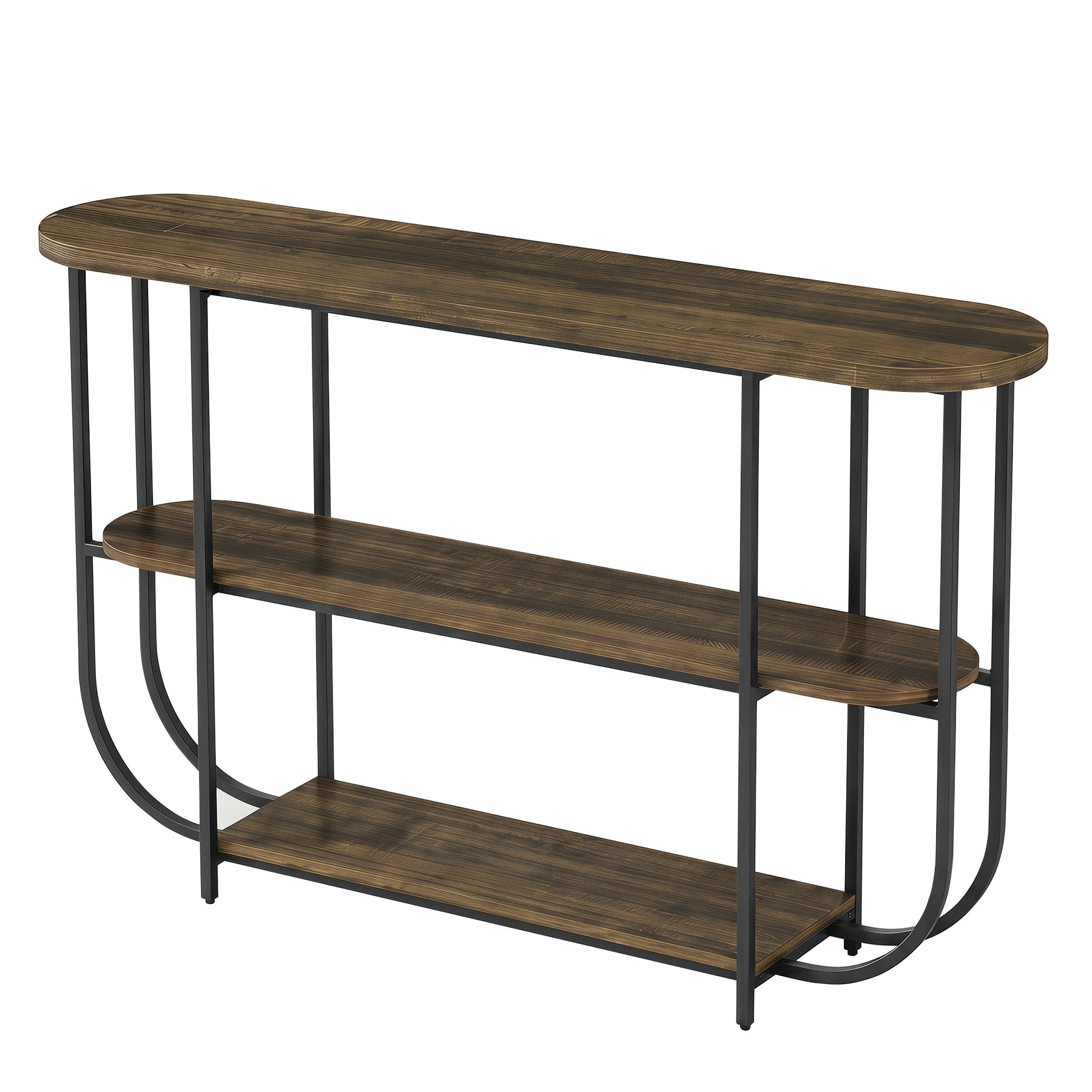 Tribesigns Console 160 cm, Table d'entrée étroite à 3 niveaux et structure en métal