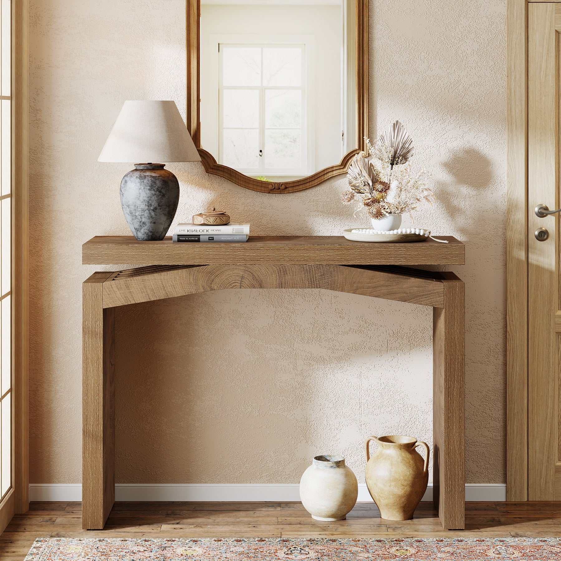 Tribesigns Table console étroite de 100 cm, Table d'entrée de style ferme au design moderne