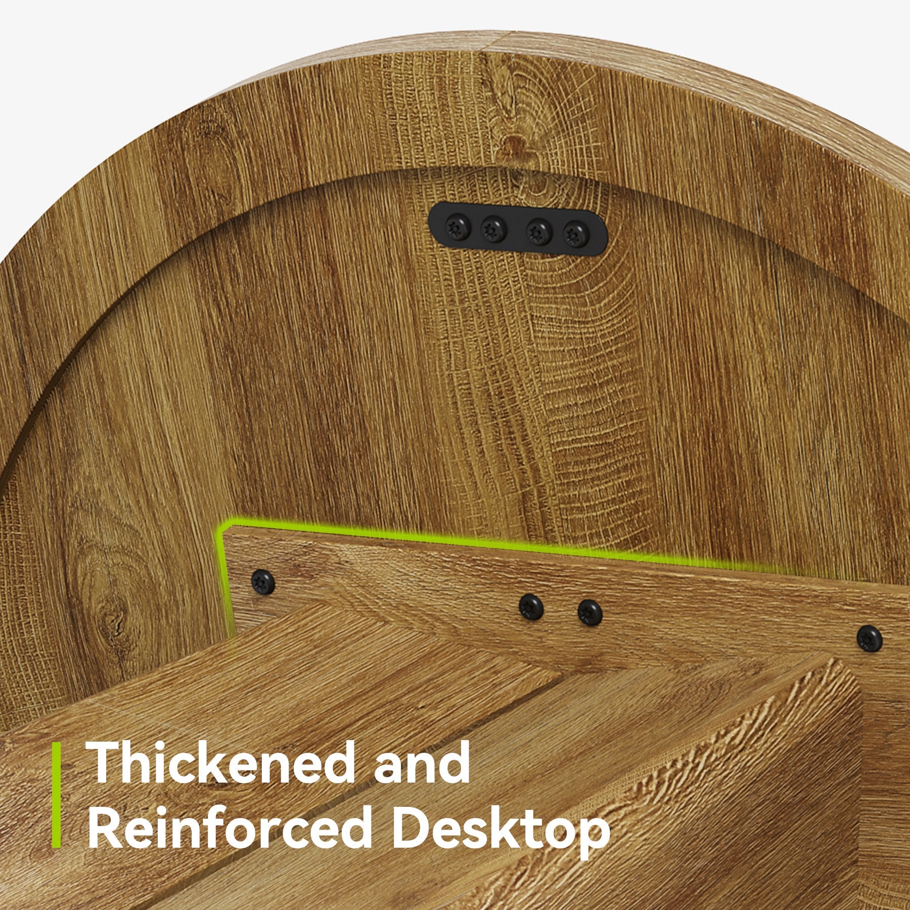 Tribesigns Table de salle à manger ronde de 80 cm, Table de cuisine compacte pour 2 à 4 personnes style champêtre