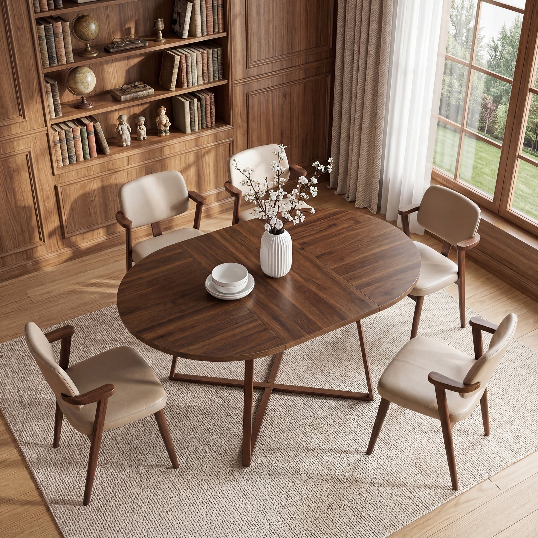 Tribesigns Table à manger Table de cuisine moderne pour 4 à 6 personnes