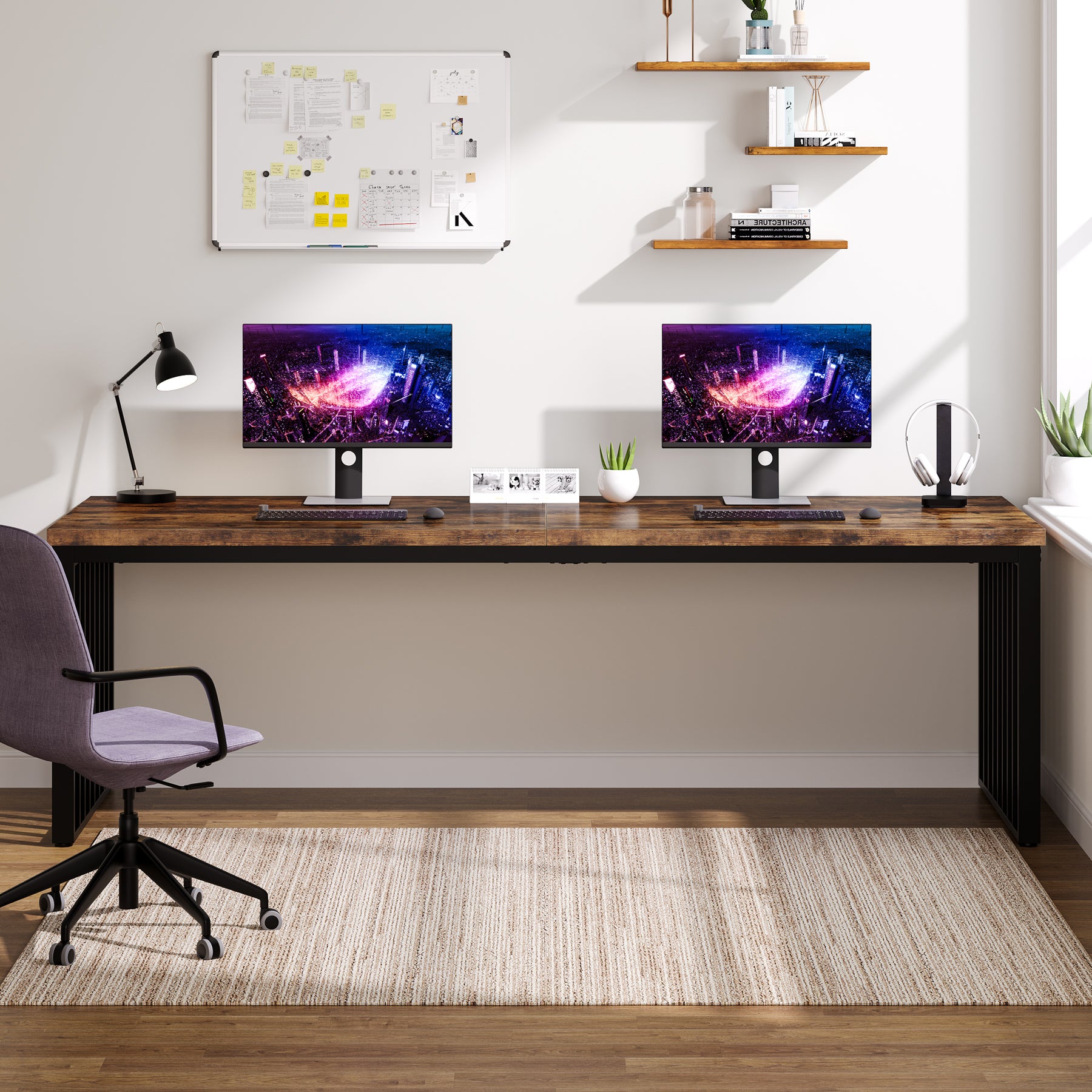 Tribesigns Bureau 180 cm, Bureau d'ordinateur Table de conférence