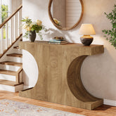 Tribesigns Console étroite de 105 cm de style campagnard, Table d'entrée avec piètement en C 3