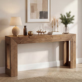 Tribesigns Console étroite de 160 cm, Table d'appoint à deux niveaux avec espace de rangement pour salon et entrée 3