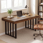 Tribesigns Bureau 140 cm, Grand bureau d'ordinateur avec structure en métal 3