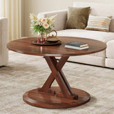 Tribesigns Table basse de 80 cm, Table d'appoint centrale du milieu du siècle avec base en forme de X 3