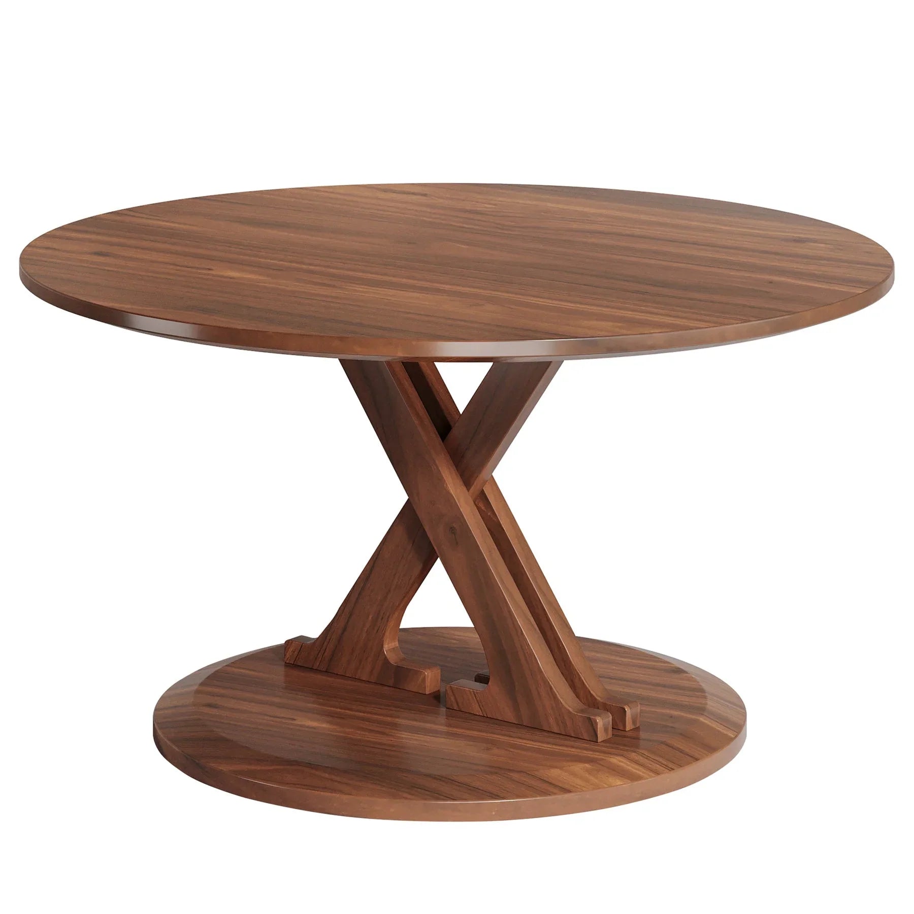 Tribesigns Table basse de 80 cm, Table d'appoint centrale du milieu du siècle avec base en forme de X
