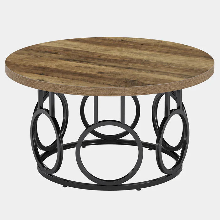 Tribesigns Table basse de 80 cm, Table centrale rustique Table à goûter