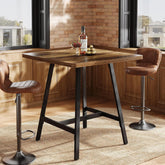 31" Square Bar Table, Small High Top Pub Table Dining Table with Thickened Top 3
