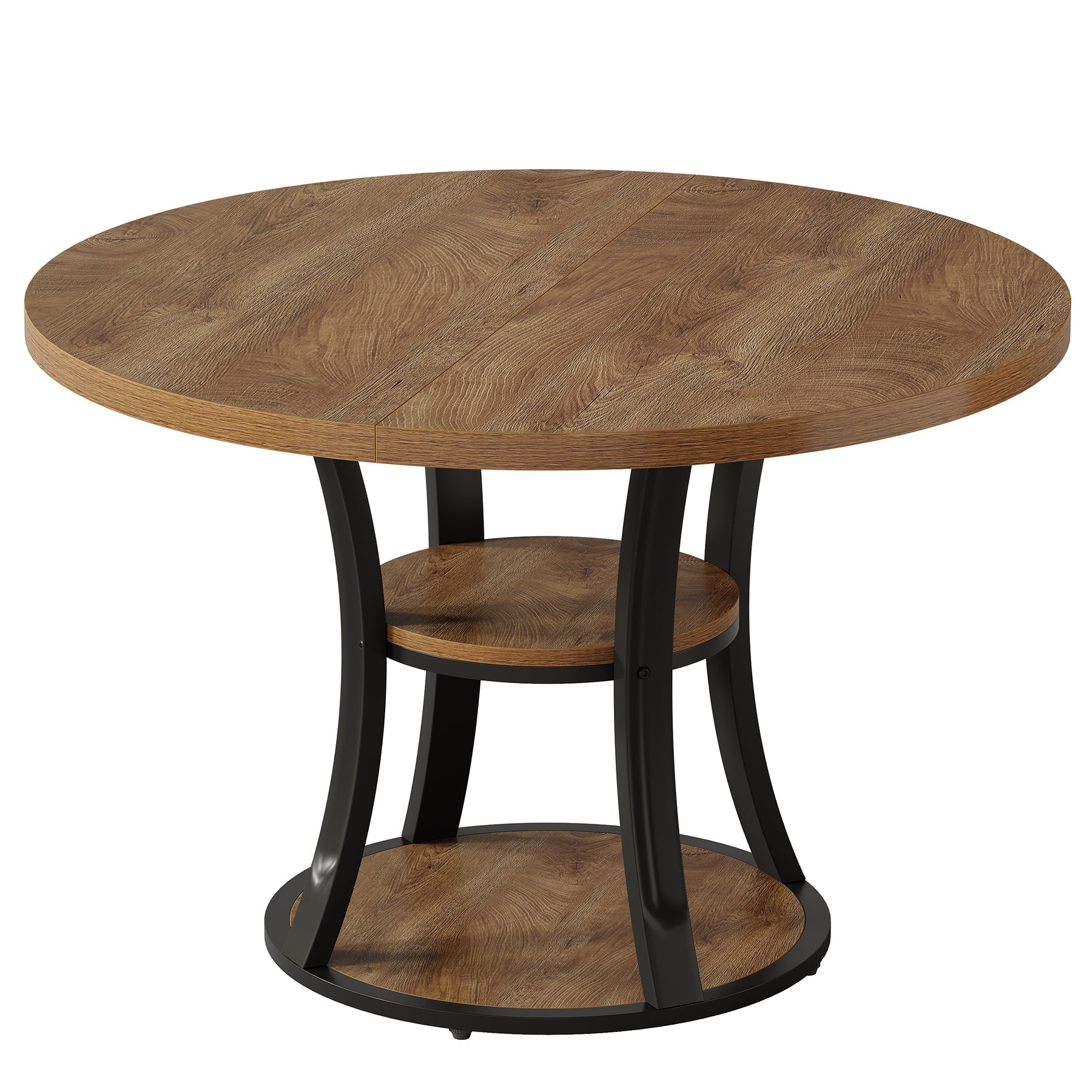 39" Small Conference Table, Modern Round Meeting Room Table for 2-4 People