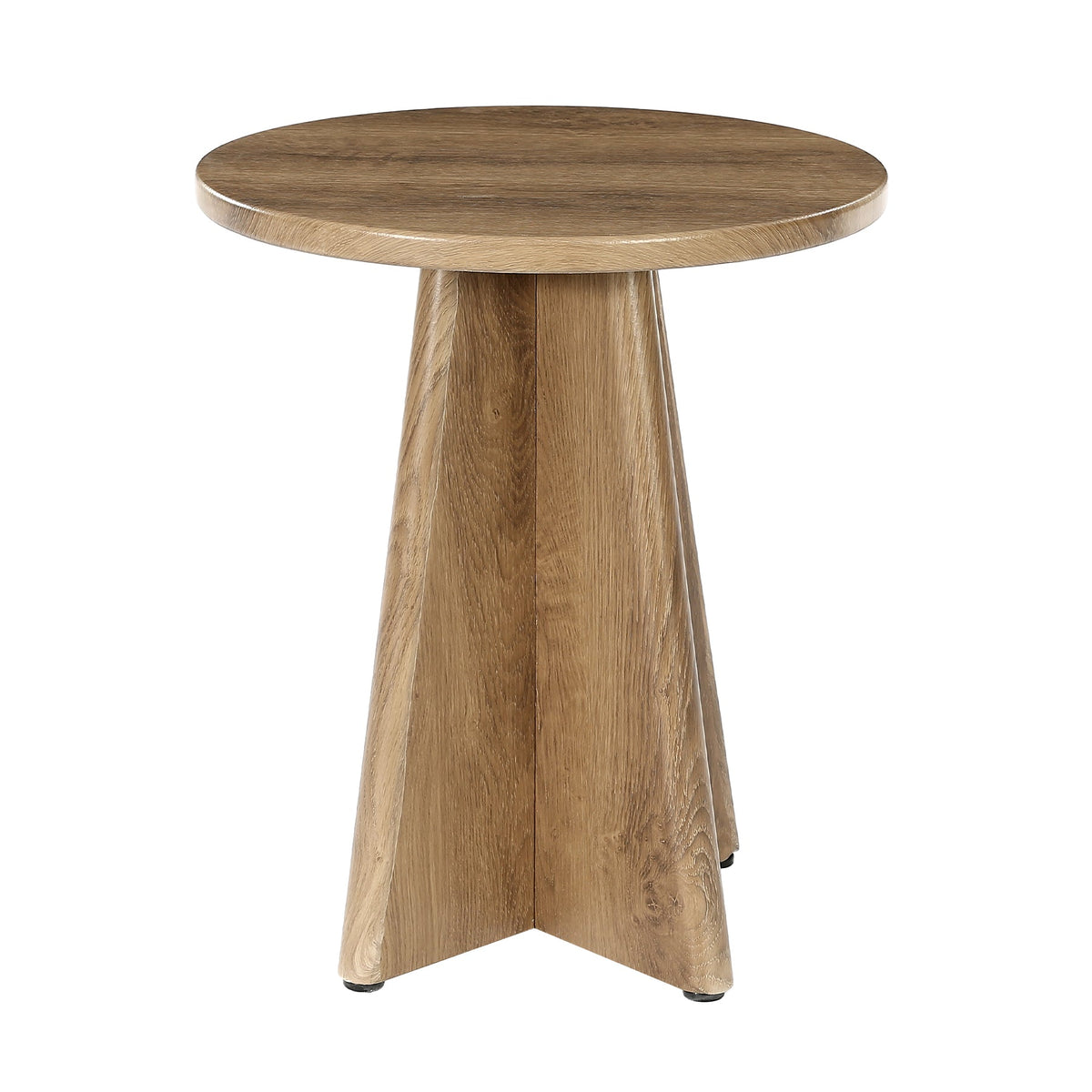 Tribesigns Table d'appoint ronde de 50 cm, Table de canapé avec piètement en croix unique