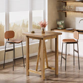 Tribesigns Table de bar à hauteur de comptoir de 100 cm, Table de pub carrée de style maison de campagne 3