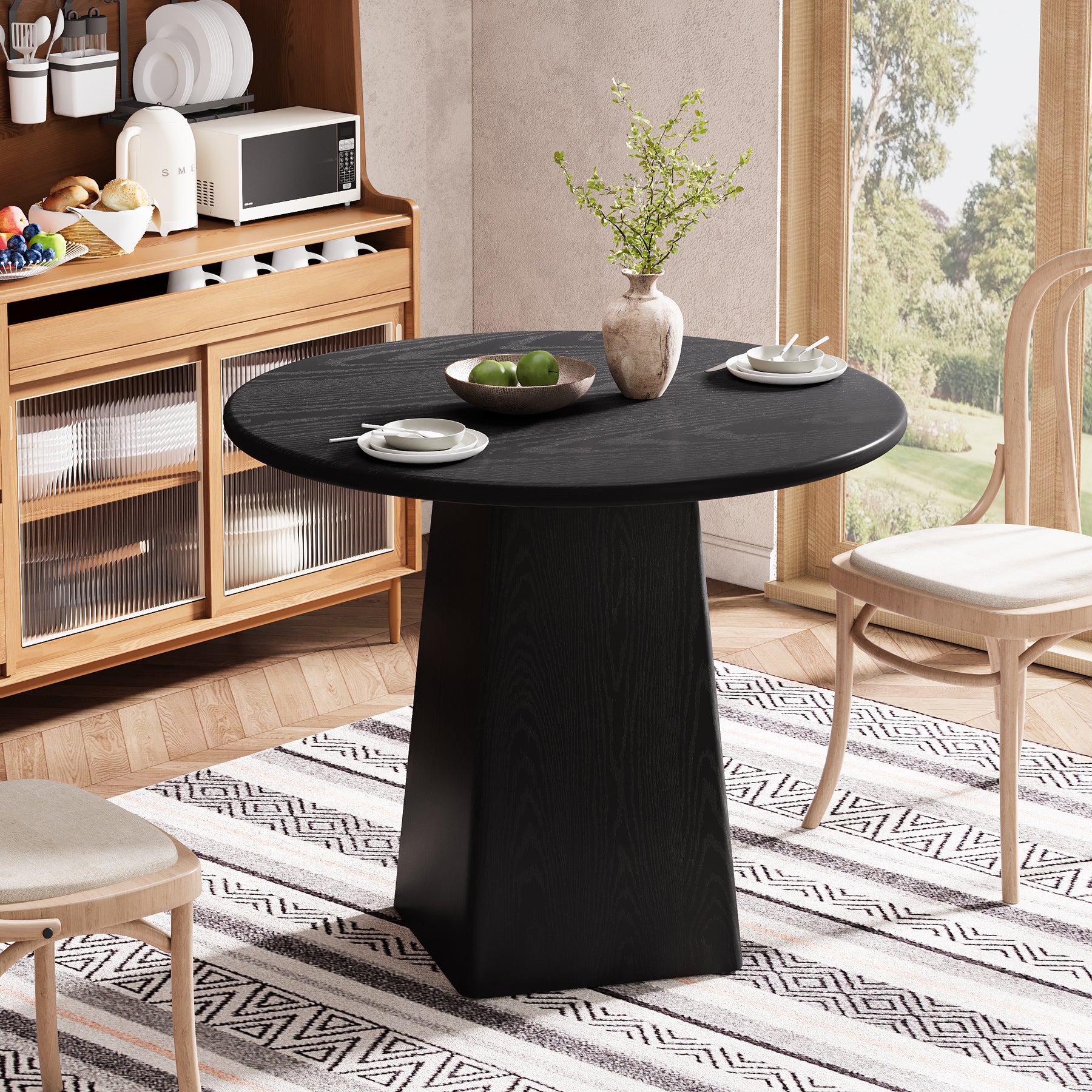 Tribesigns Table à manger ronde de 80 cm pour 2 à 4 personnes
