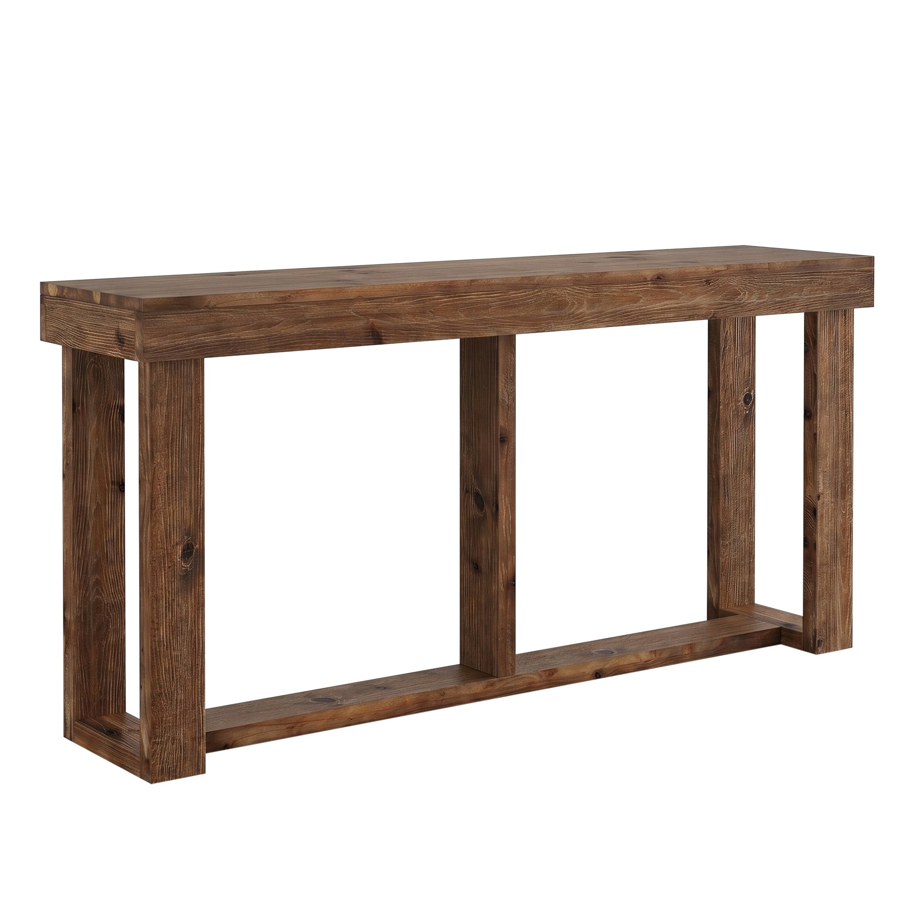 Tribesigns Console en bois massif de 160 cm, Table d'entrée étroite de style champêtre pour le hall d'entrée et le salon.