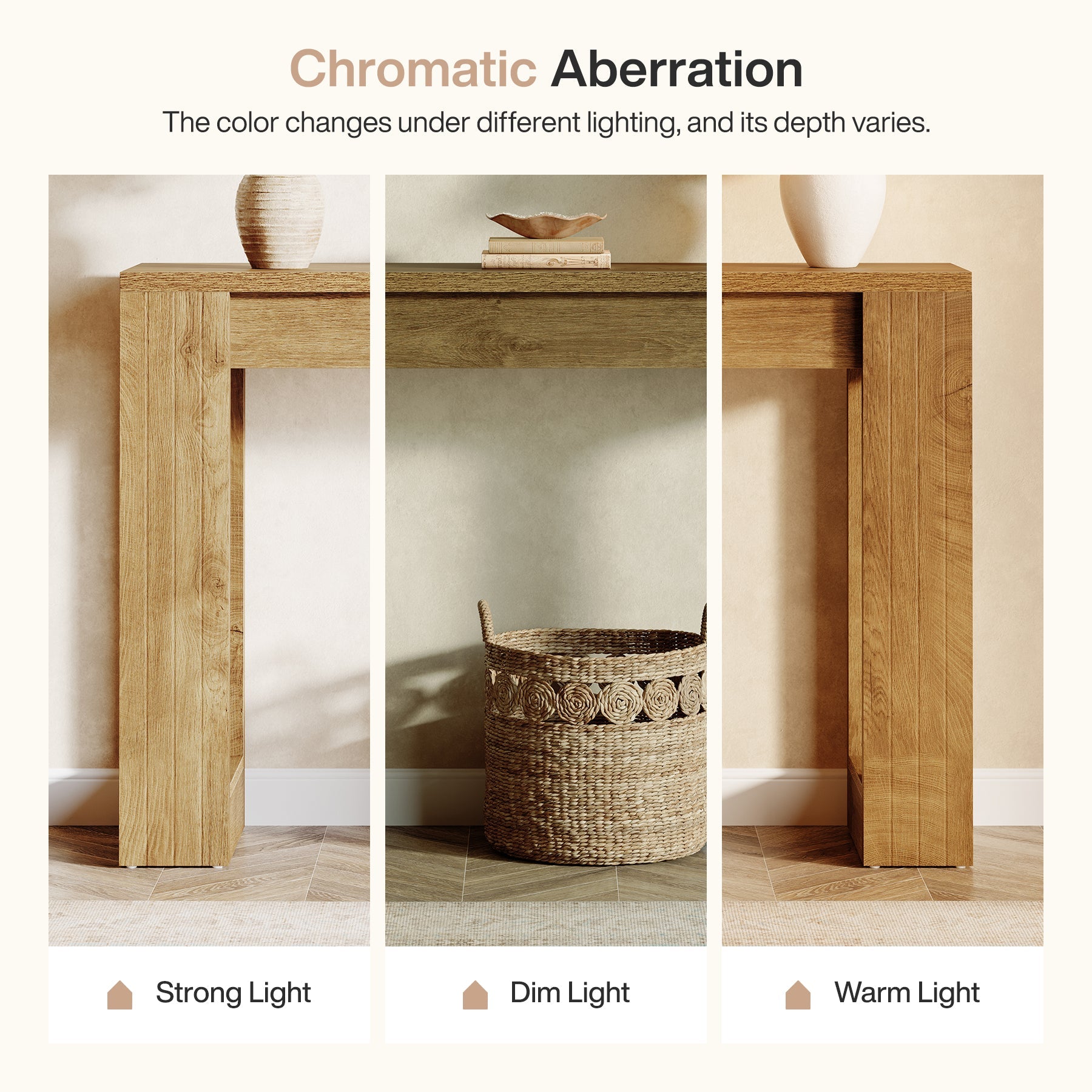 Tribesigns Console étroite de 105 cm, Table d'entrée rustique pour couloir et salon