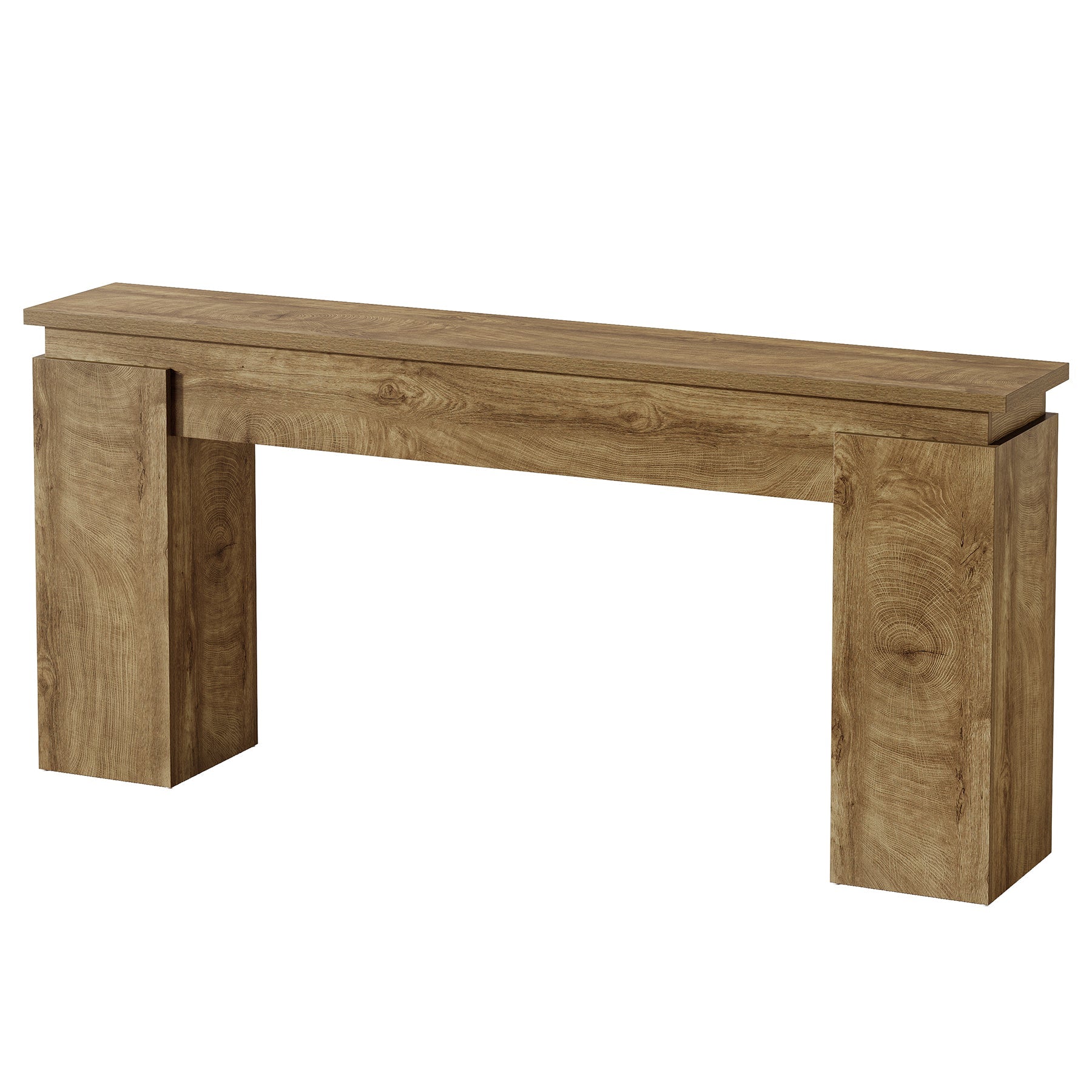 Tribesigns Console étroite (160 cm), Table de couloir ou de derrière de canapé de style Ferme avec étagère de rangement